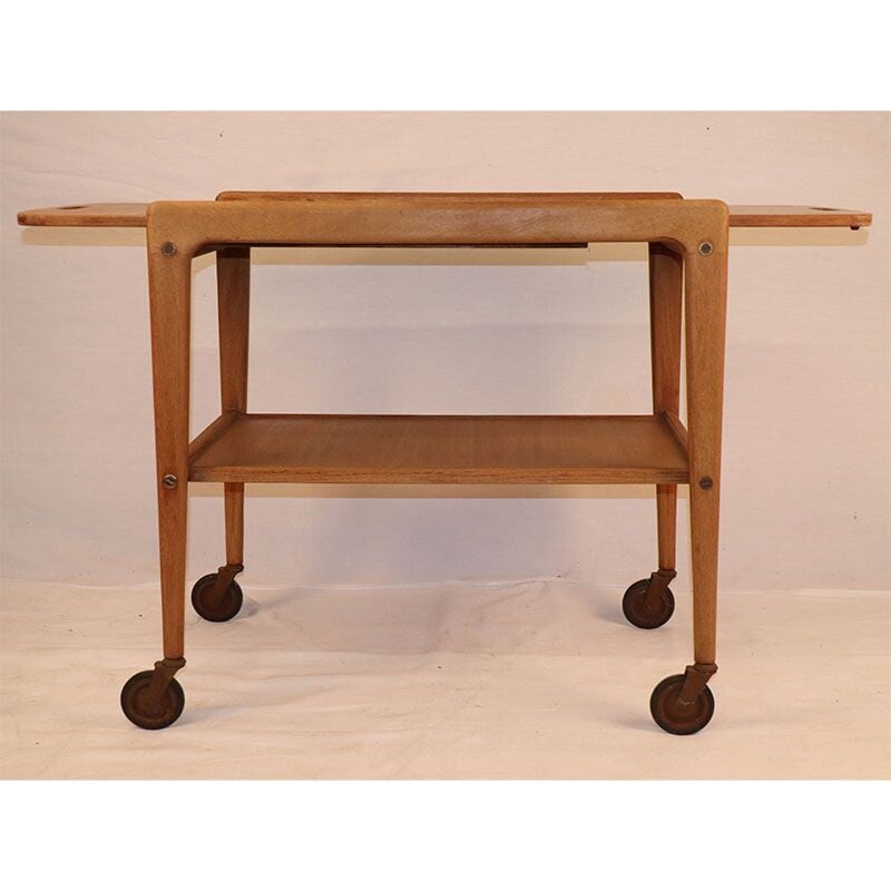 Vintage trolley teak wood Yngve Ekstrom Scandinavian 1960