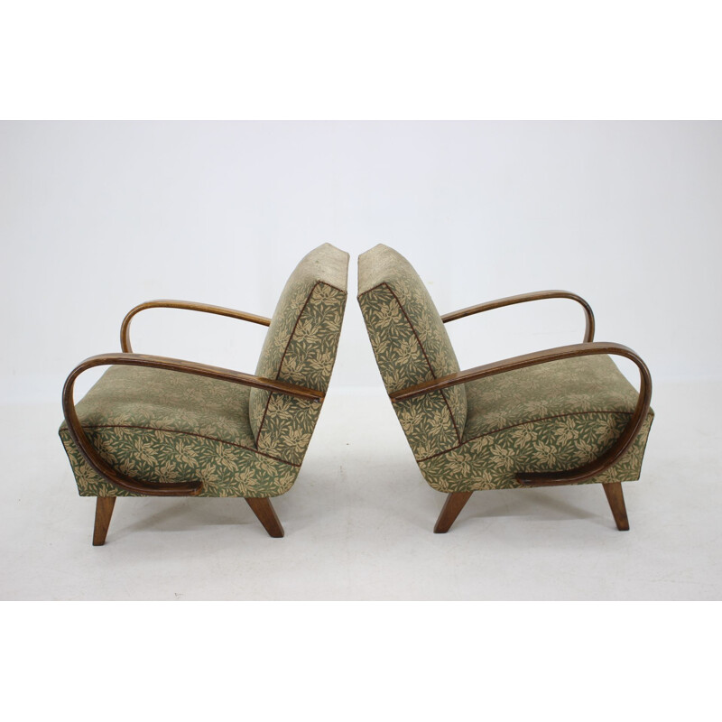 Pair of vintage armchairs by Jindřich Halabala, 1950s