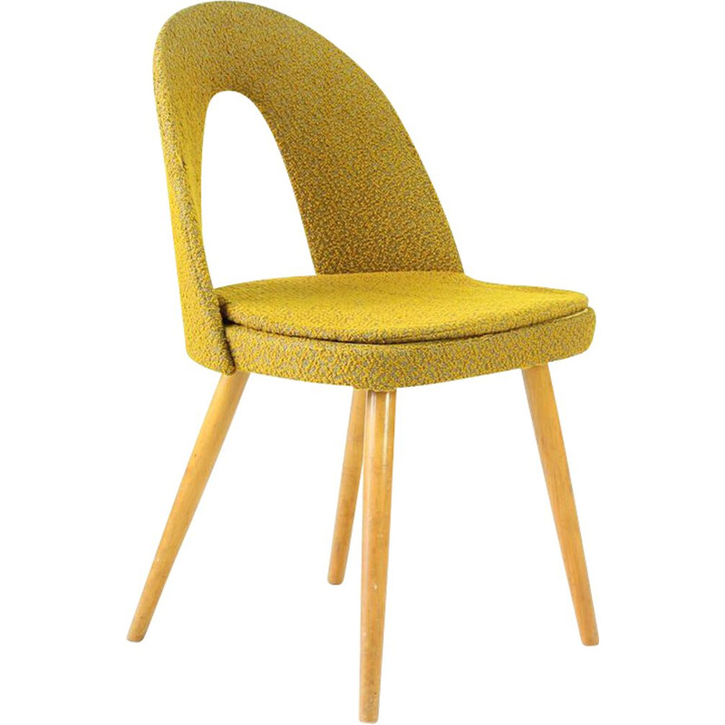 Midcentury Chair by Tatra in Gold Fabric, Antonin Suman, Czechoslovakia 1960s