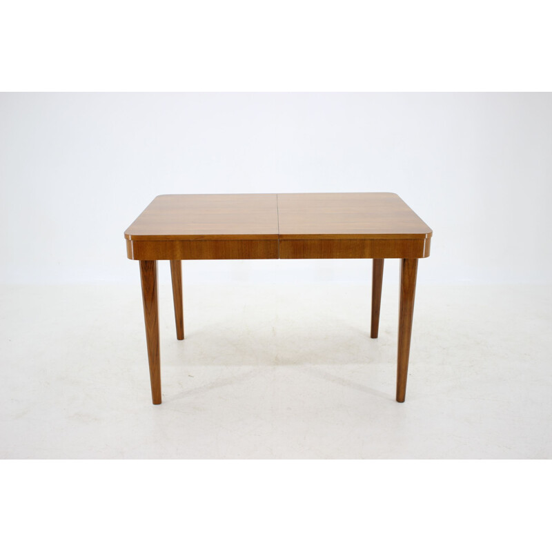 Vintage Art Deco extendable dining table Jindřich Halabala, 1950s