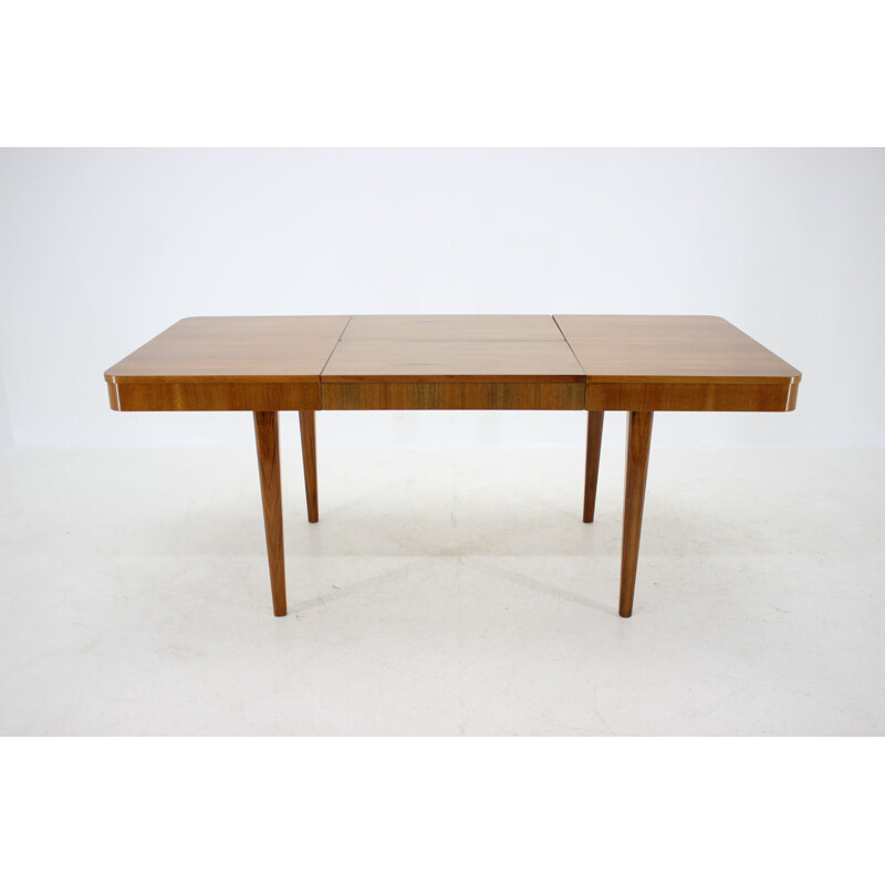 Vintage Art Deco extendable dining table Jindřich Halabala, 1950s