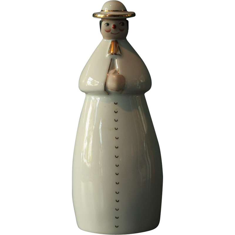 "Benedictine" liqueur flask in porcelain - 1930s