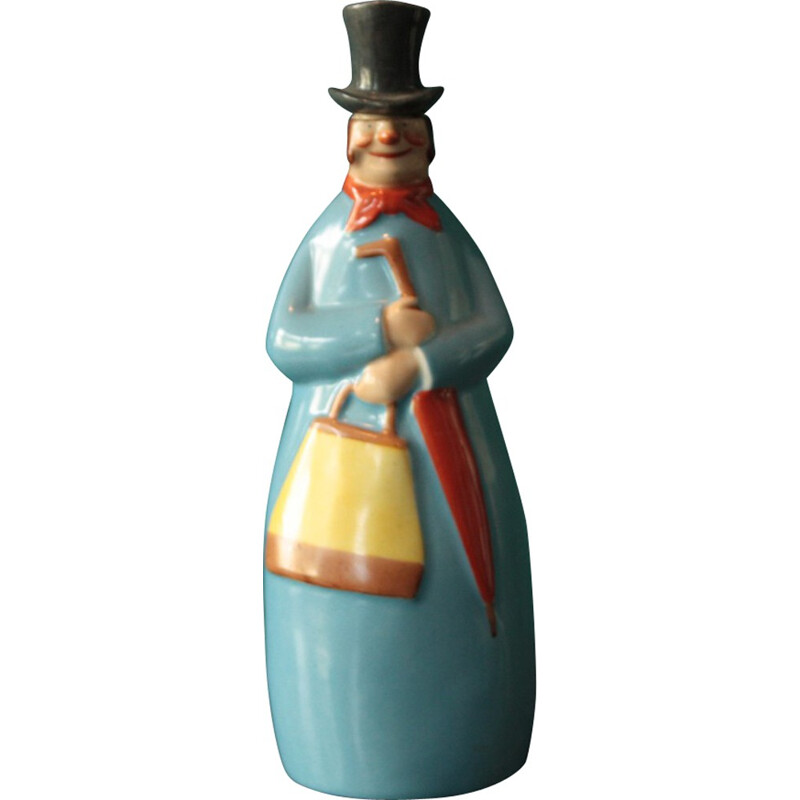 Robj "Raspail" liqueur flask in porcelain - 1930s
