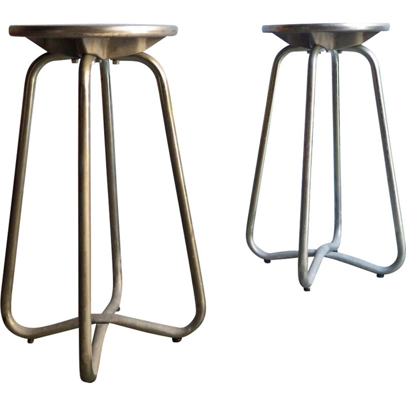 Pair of vintage high vintage stools, 1970