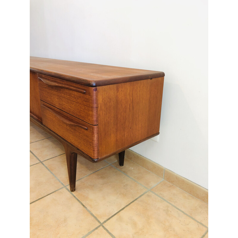 Long Vintage teak sideboard, Scandinavian 1960s