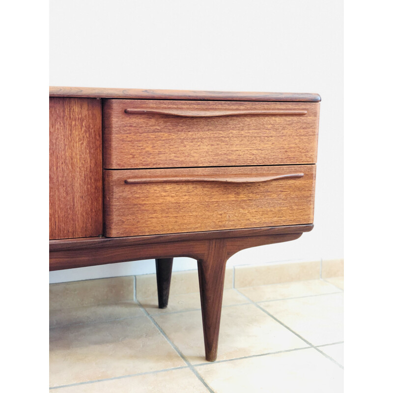 Longue Enfilade vintage en teck, scandinave 1960