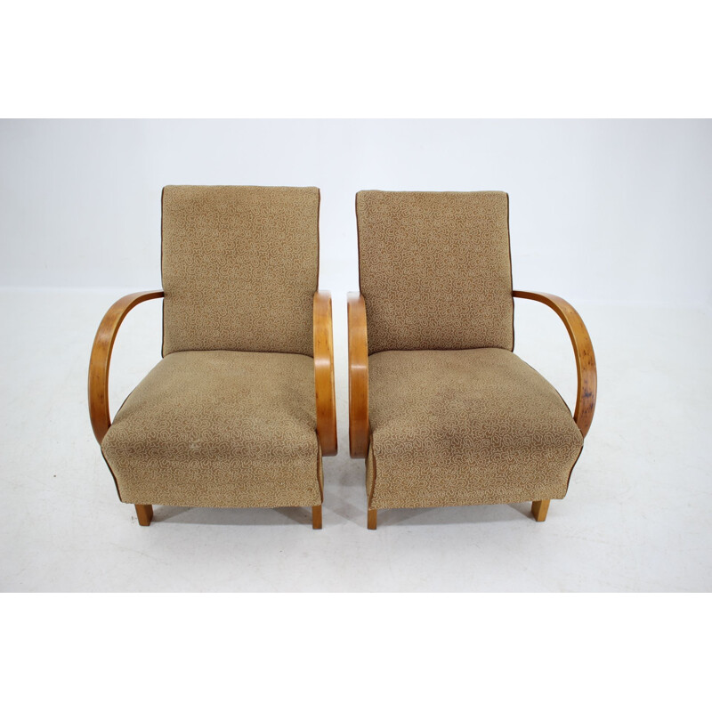 Pair of vintage Armchairs by Jindrich Halabala, 1950s