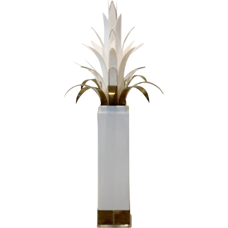 Lampe palmier en acrylique et laiton Bergers Design, Peter DOFF - 1970