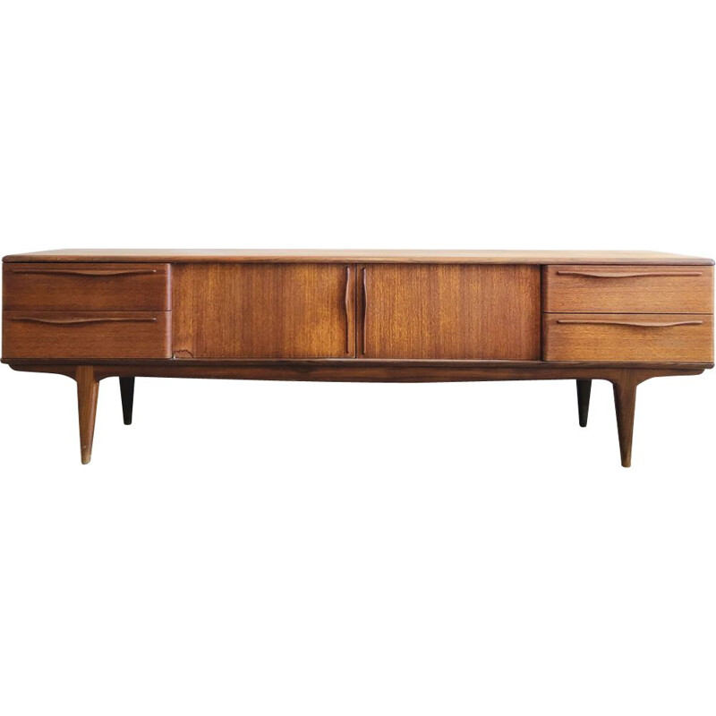 Longue Enfilade vintage en teck, scandinave 1960