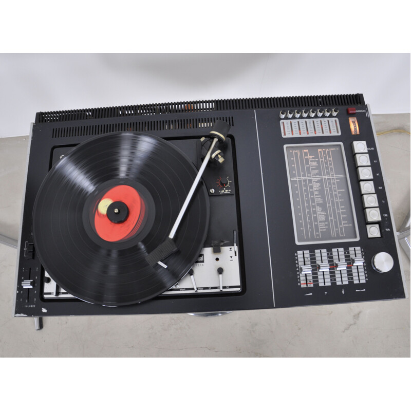 Pair of vintage loudspeakers Grundig Compact System Studio 2000 D HiFi Stereo 4D 1972