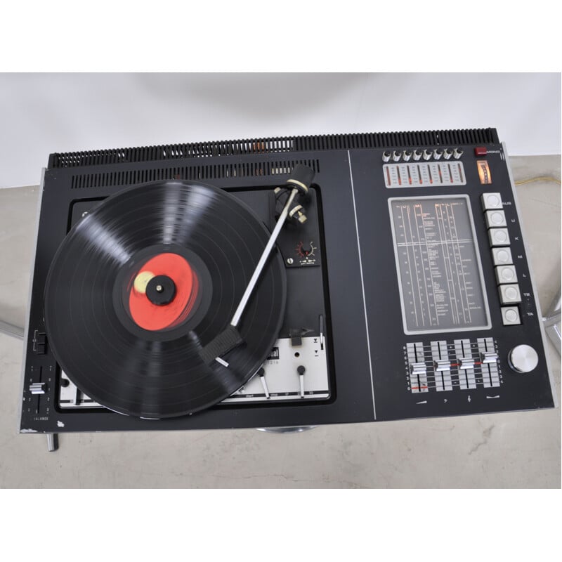 Paire de baffle vintage Grundig Compact System Studio 2000 D HiFi Stereo 4D 1972