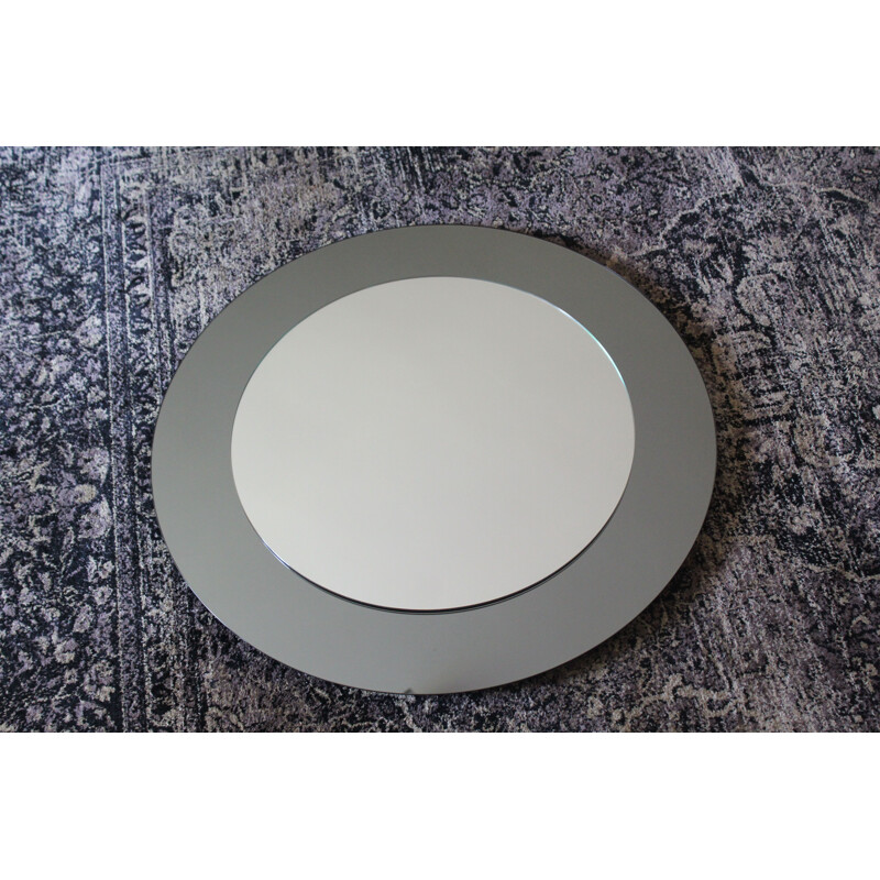 Vintage Mirror Oblò, Round Shape, Contemporary  in Glass, Italy