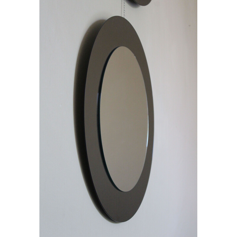 Miroir Oblò vintage, forme ronde, contemporain en verre, Italie