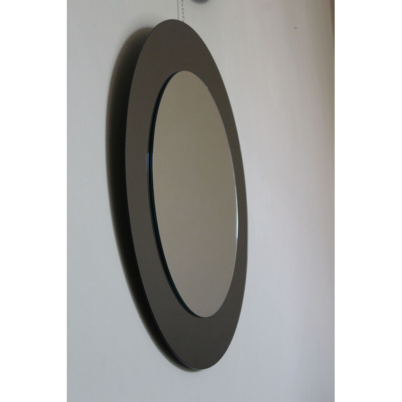 Miroir Oblò vintage, forme ronde, contemporain en verre, Italie
