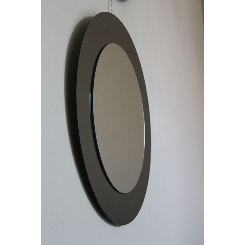 Vintage Mirror Oblò, Round Shape, Contemporary  in Glass, Italy