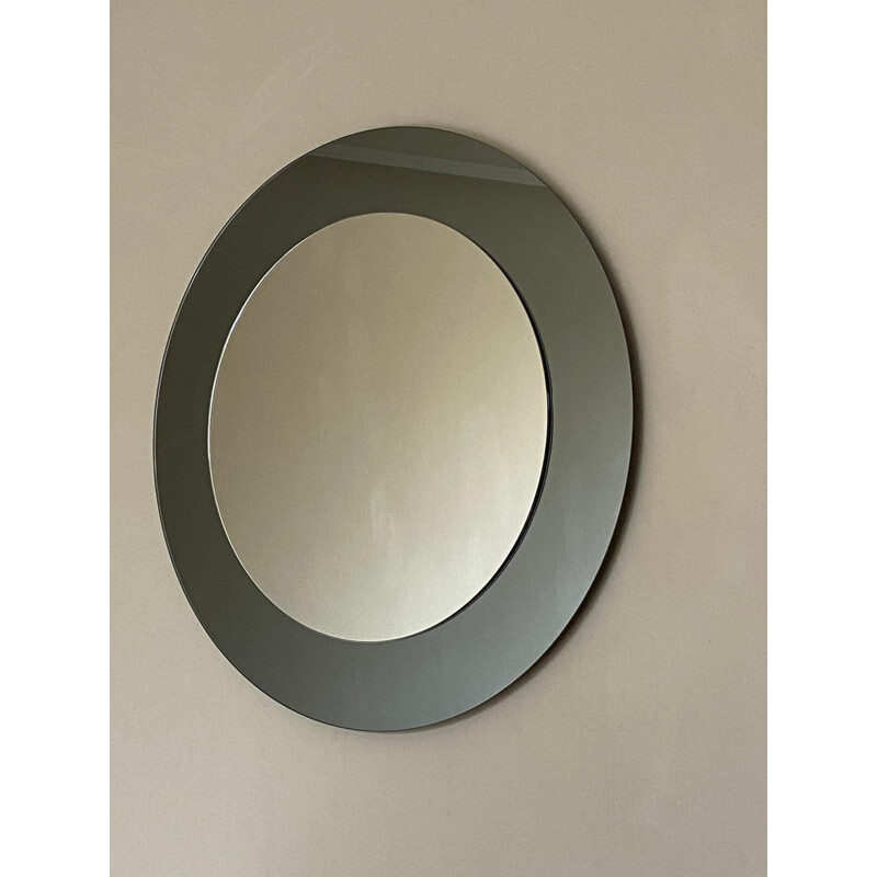 Miroir Oblò vintage, forme ronde, contemporain en verre, Italie