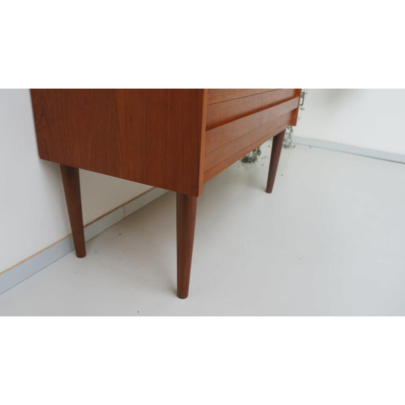 Scandinavian teak secretary with several drawers - 1950s 