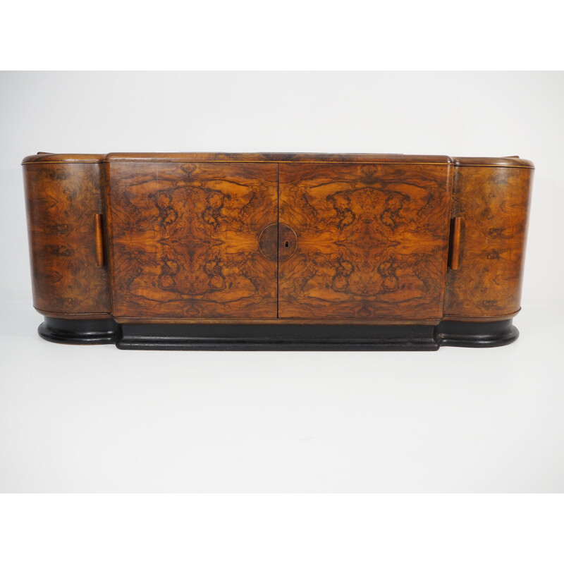 Vintage Walnut Veneer Buffet by Jindřich Halabala for UP Závody, 1930s