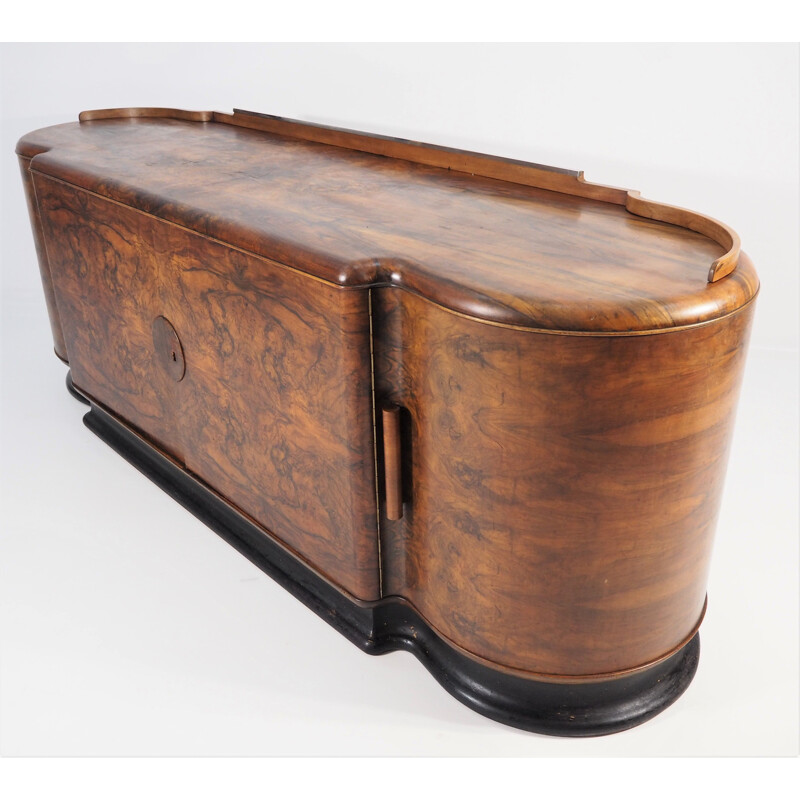 Vintage Walnut Veneer Buffet by Jindřich Halabala for UP Závody, 1930s