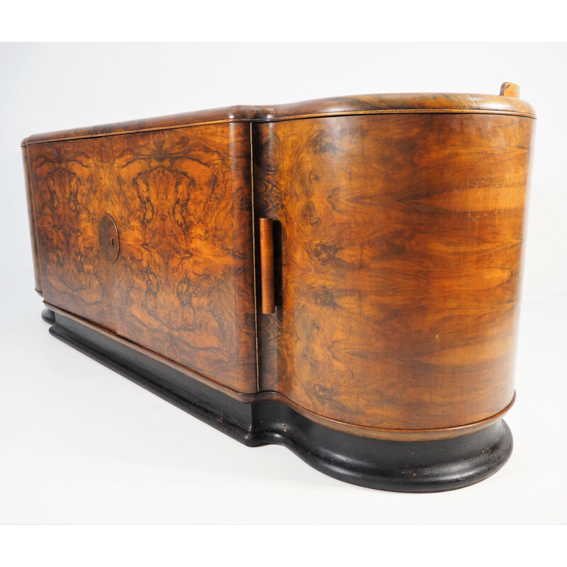 Vintage Walnut Veneer Buffet by Jindřich Halabala for UP Závody, 1930s