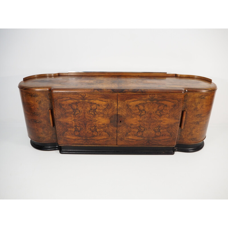 Vintage Walnut Veneer Buffet by Jindřich Halabala for UP Závody, 1930s