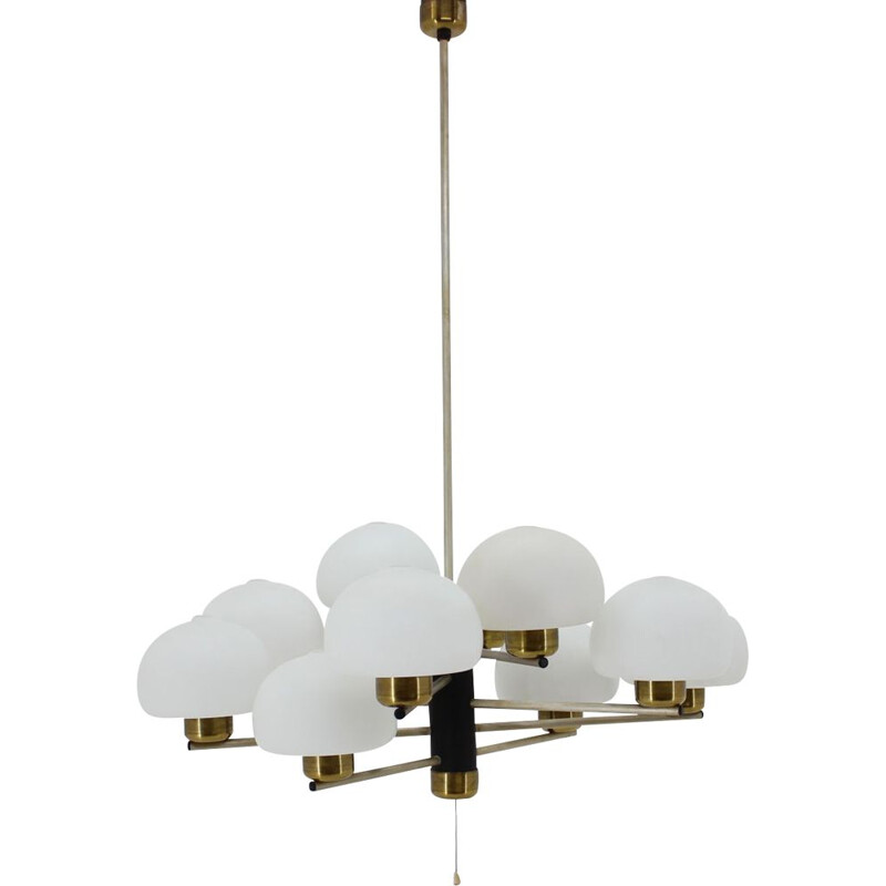 Vintage spoutnik chandelier, Italy 1960