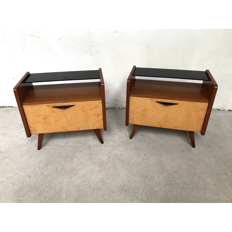 Paire de tables de chevet vintage 1960