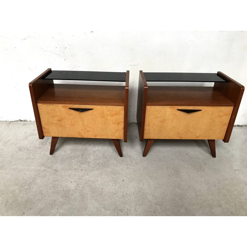 Pair of vintage nightstand tables 1960