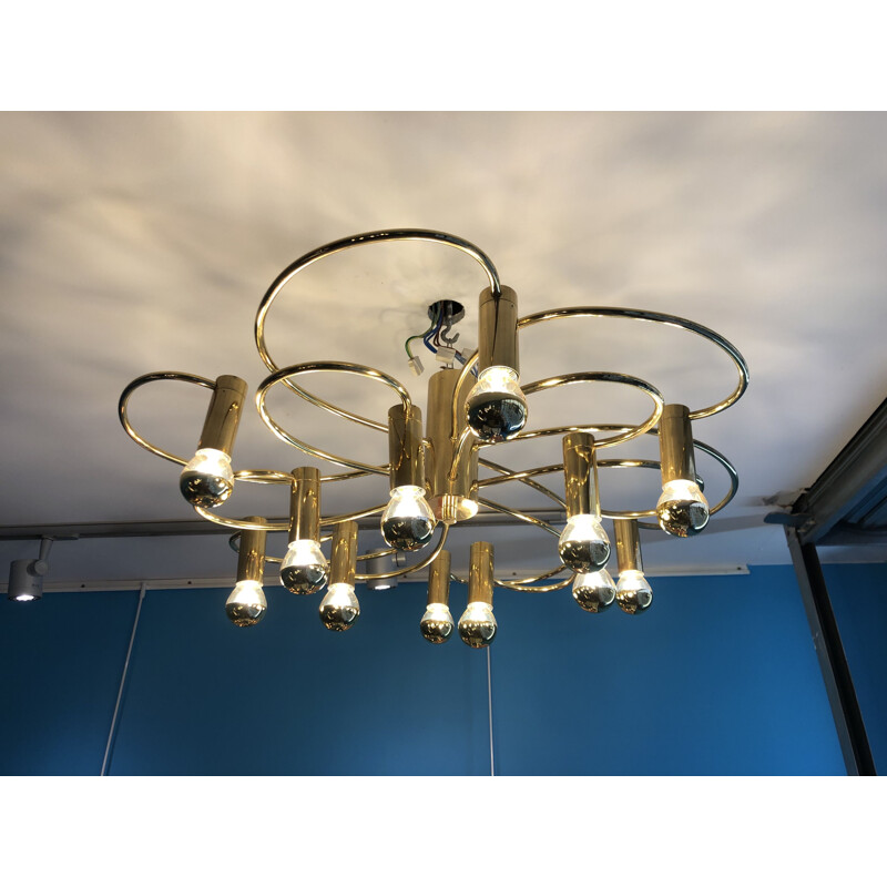 Vintage chandelier by Gaetano Sciolari