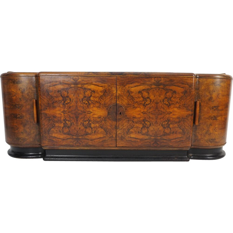 Vintage Walnut Veneer Buffet by Jindřich Halabala for UP Závody, 1930s