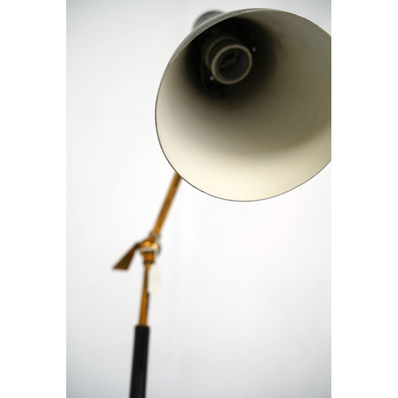 Mid-century brass and marble adjustable floor lamp by Stillovo,Italy 1950s