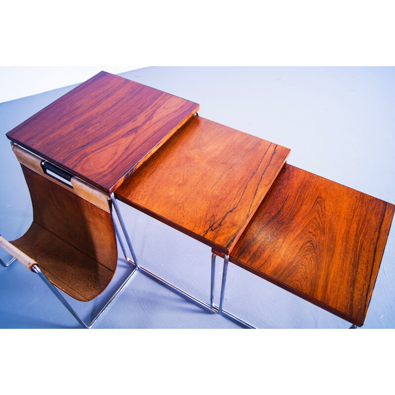 Tables gigogne et porte-revues vintage Brabantia 1960