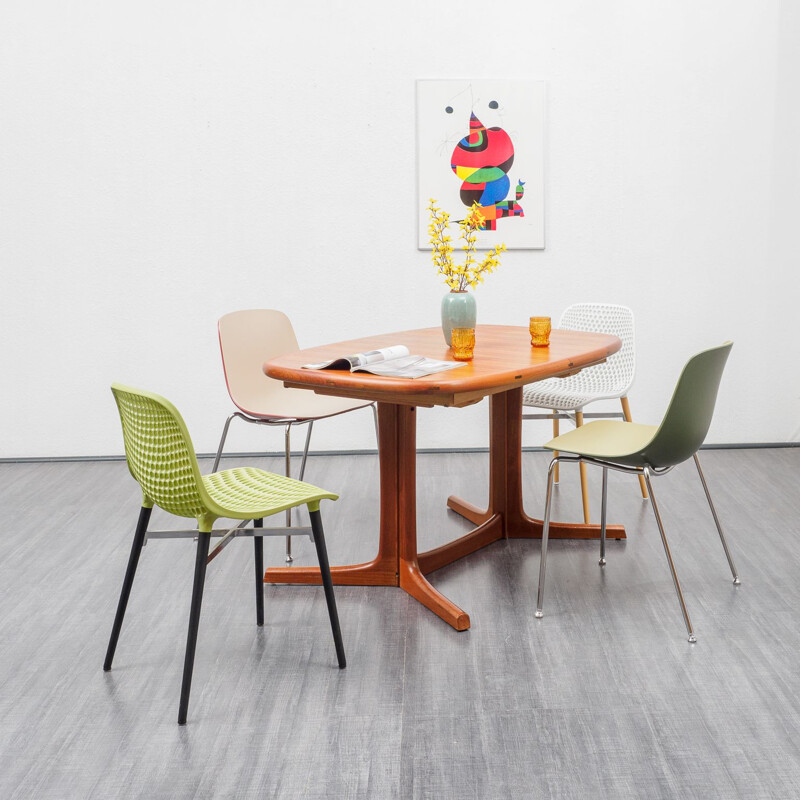 Vintage Dyrlund dining table, with two extensions, Denmark, 1970s 