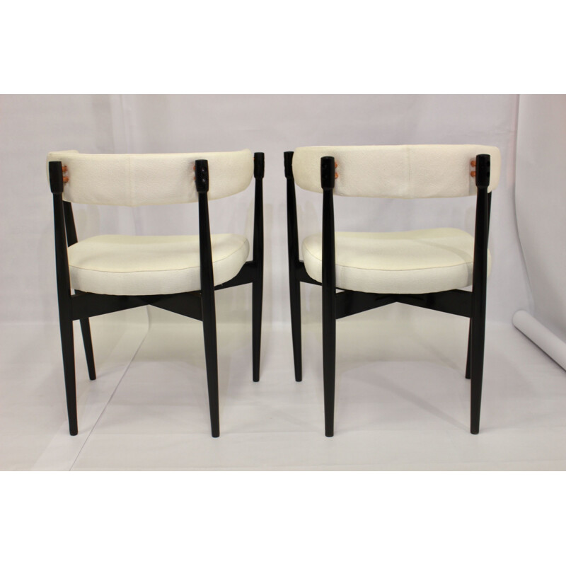 Pair of vintage beech chairs 1950s