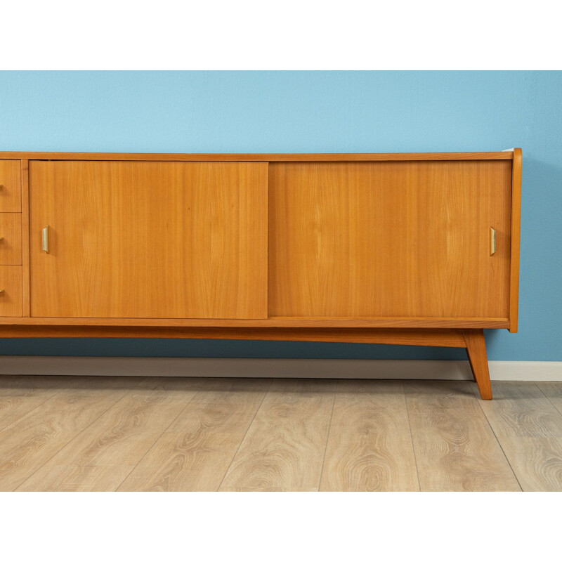 Vintage sideboard ash veneer with 2 sliding doors, a shelf, 3 drawers  1950s