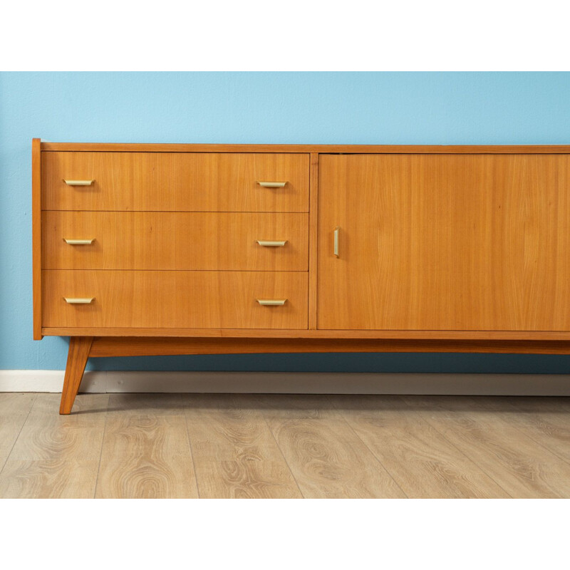 Vintage sideboard ash veneer with 2 sliding doors, a shelf, 3 drawers  1950s