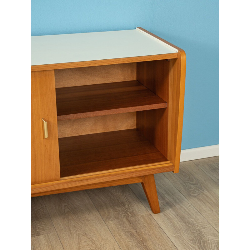 Vintage sideboard ash veneer with 2 sliding doors, a shelf, 3 drawers  1950s