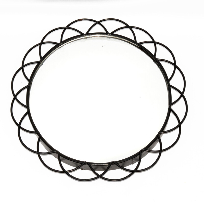 Vintage Round wall mirror, Denmark 1970