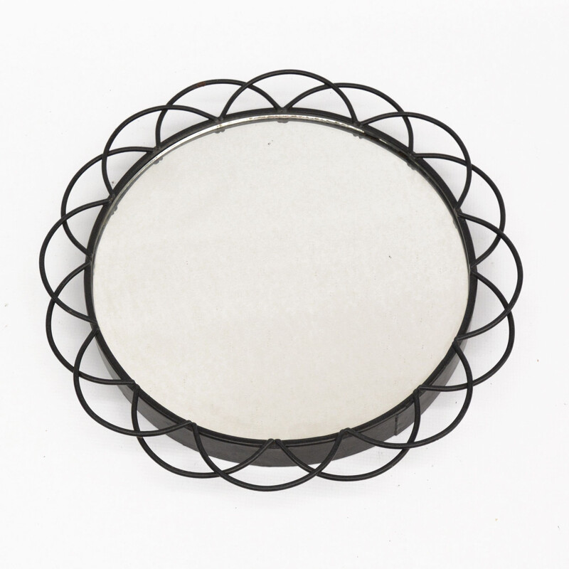 Vintage Round wall mirror, Denmark 1970