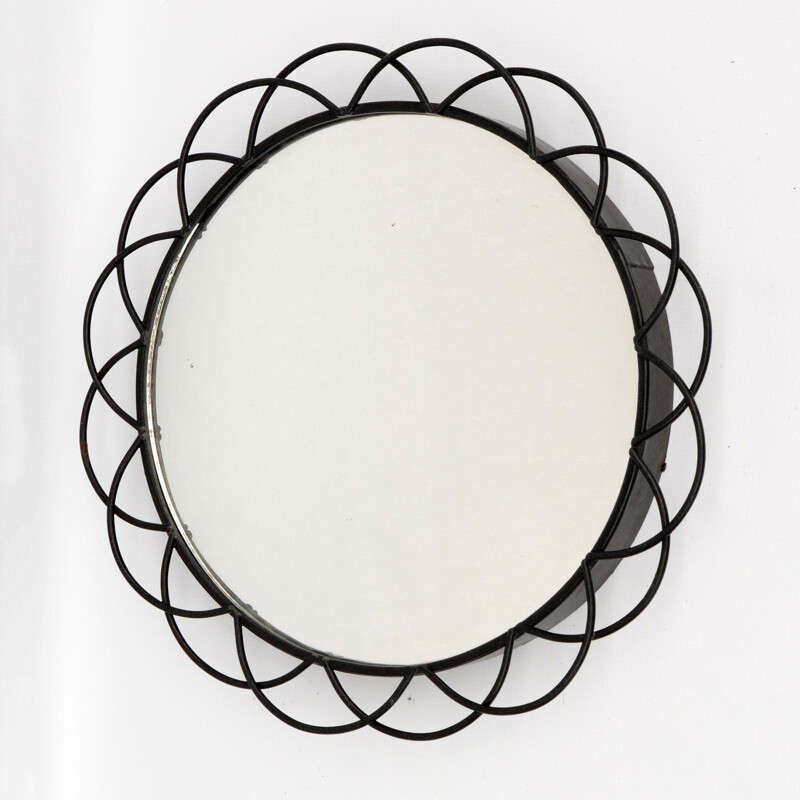 Vintage Round wall mirror, Denmark 1970