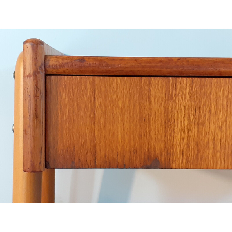 Vintage Scandinavian 1 Drawer Teak Bedside Table, Norwegian 1960s