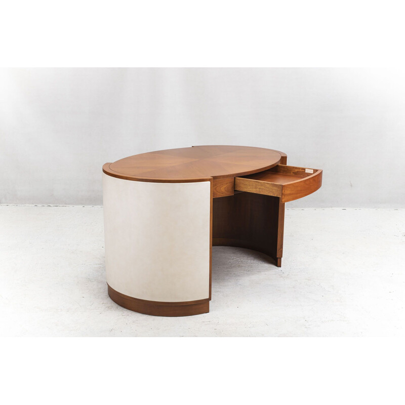 Vintage Desk Victor Philipp Selva, Cherry Wood, 1970s