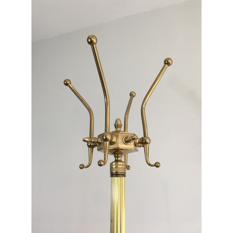 Vintage Brass Coat Hanger Neoclassical 1960