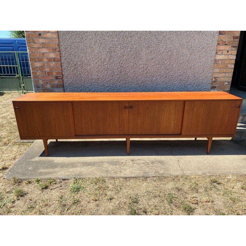 Vintage teak sideboard by Henry Rosengren Hansen Denmark 1960