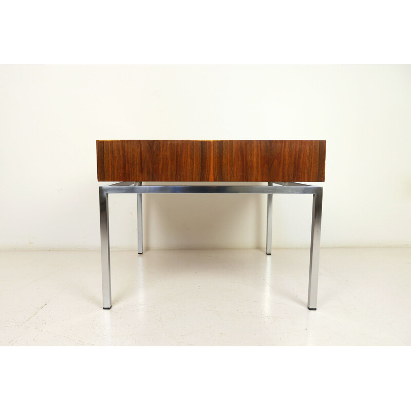 Vintage Walnut Side Table with Drawer from Wilhelm Renz, Germany, 1960s