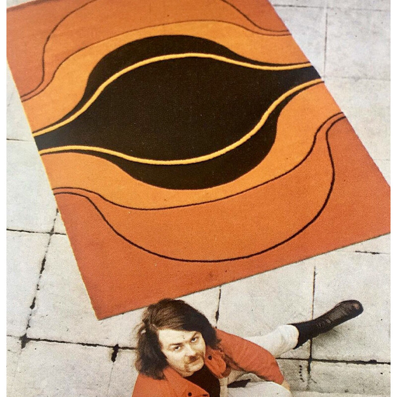 Vintage carpet from P.M.Jacot Switzerland 1972