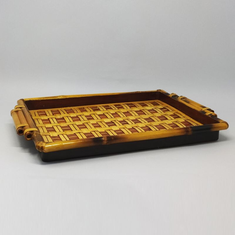 Vintage bamboo tray 1950