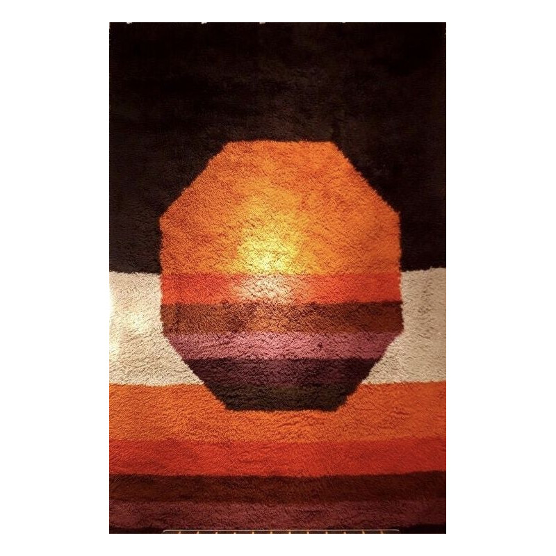 Vintage "Sunset" rug, Holland, 1970