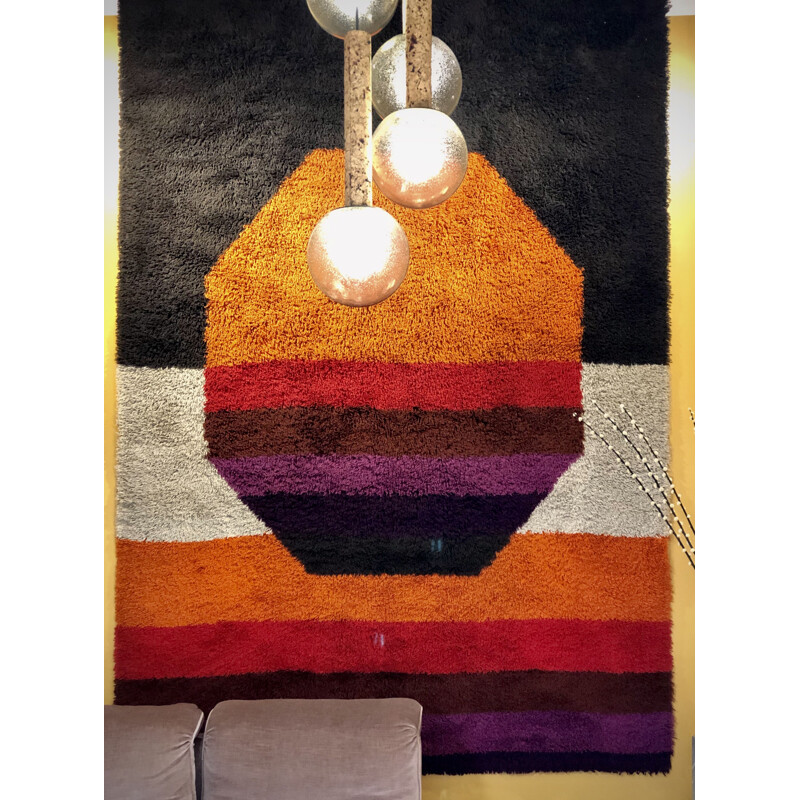 Vintage "Sunset" rug, Holland, 1970