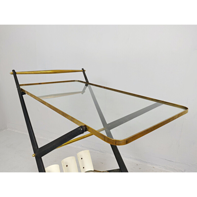 Vintage serving trolley by Angelo Ostuni Italy 1950